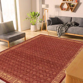 handmade Transitional Kafkaz Red Gold Hand Knotted RECTANGLE 100% WOOL area rug 9 x 12